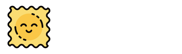 Das Ravioli Logo mit dem Ravioli Schriftzug